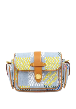 Louis Vuitton Pre-Owned 2014 LV Vers Damier Denim Cargo Wearable Wallet crossbody bag - Blue