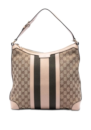 Gucci Pre-Owned 2016-2026 Medium GG Canvas Web shoulder bag - Neutrals