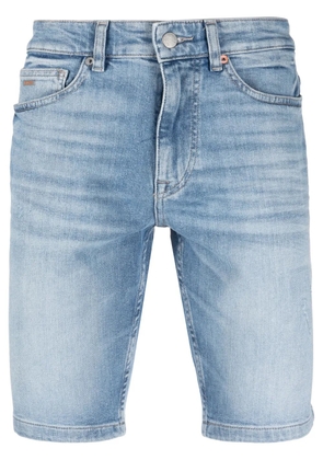 BOSS straight-leg denim shorts - Blue