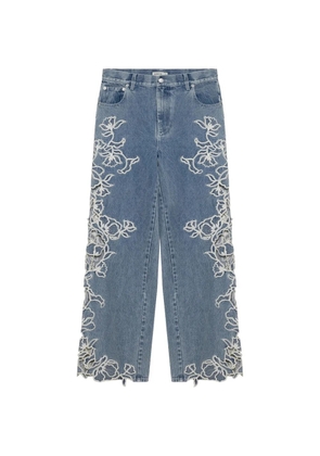 Simkhai Porter embroidered jeans - Blue
