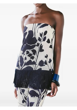 Cara Cara Benita floral-print fringed top - Neutrals