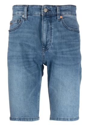 BOSS straight-leg denim shorts - Blue