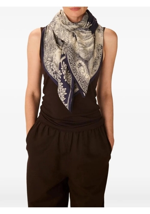 Inoui Editions Inoui graphic-print square scarf - Blue
