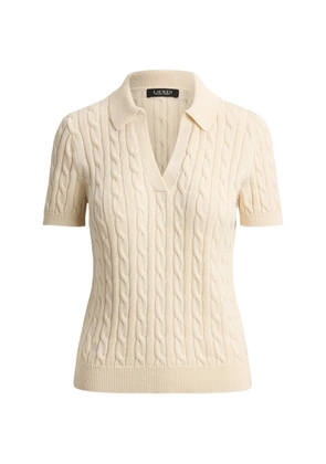 Lauren Ralph Lauren cable-knit short-sleeve T-shirt - Neutrals