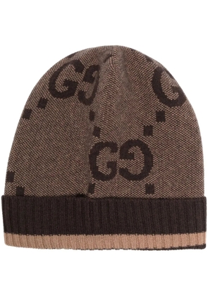 Gucci GG jacquard cashmere beanie - Neutrals
