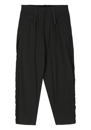 Y's cotton-blend tapered trousers - Grey