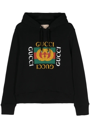 Gucci Interlocking-G cotton hoodie - Black