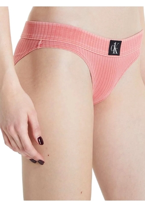 Calvin Klein logo-patch bikini bottoms - Pink