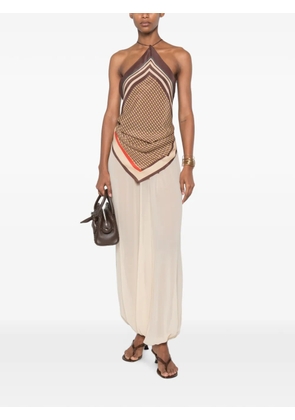 SIR. Cooper geometric-print top - Brown