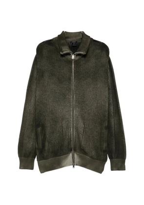 Avant Toi ribbed-knit zip-up sweater - Green