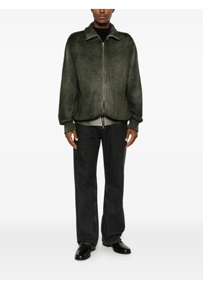 Avant Toi ribbed-knit zip-up sweater - Green