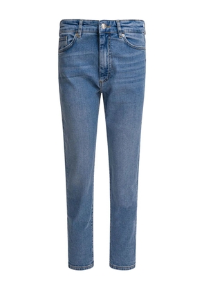 Max Mara logo-patch five-pocket denim jeans - Blue