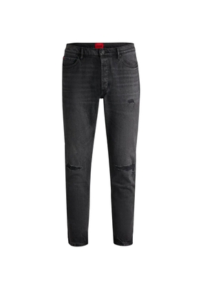 BOSS distressed-detail slim-fit jeans - Grey