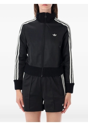 adidas logo-embroidered stripe-detail jacket - Black