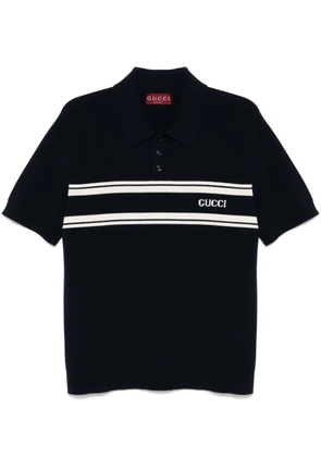 Gucci logo-jacquard polo shirt - Blue