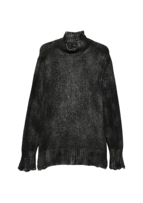 Avant Toi distressed roll-neck sweater - Grey