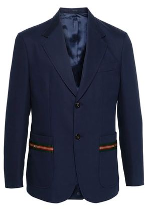 Gucci Web Stripe-embellished blazer - Blue
