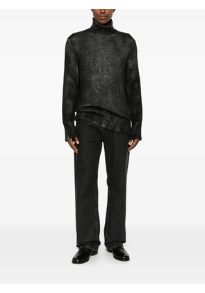 Avant Toi distressed roll-neck sweater - Grey
