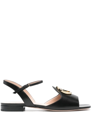 Gucci Interlocking G-logo leather sandals - Black