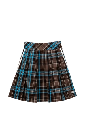 adidas pleated check skirt - Brown