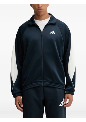 adidas contrast-panel raglan-sleeve track jacket - Blue