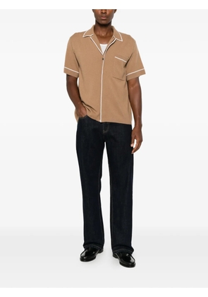 Lisa Yang Oliver piped short-sleeved shirt - Neutrals