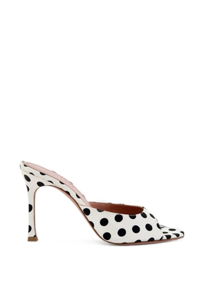 Amina Muaddi Alexa polka-dot pumps - White