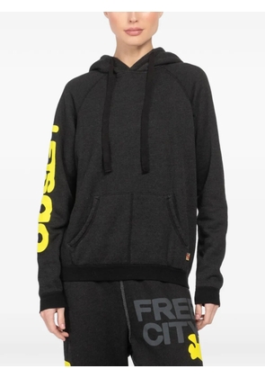 FreeCity graphic-print hoodie - Black