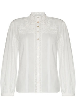 LoveShackFancy Ronda floral-embroidery blouse - White