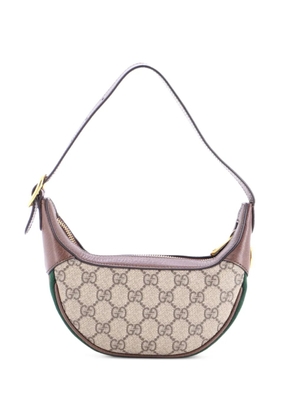 Gucci Pre-Owned Ophidia Half Moon Bag GG Coated Canvas Mini hobo bag - Brown