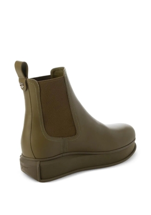 Ferragamo elasticated-panel pull-tab boots - Green