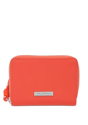 Karl Lagerfeld logo-plaque zip-around wallet - Orange