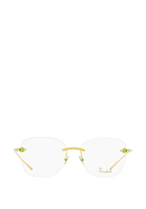 Pomellato Eyewear rimless square-embellished glasses - Gold