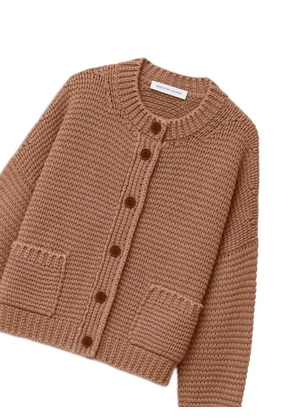 Iris Von Arnim chunky-knit patch-pocket cardigan - Brown