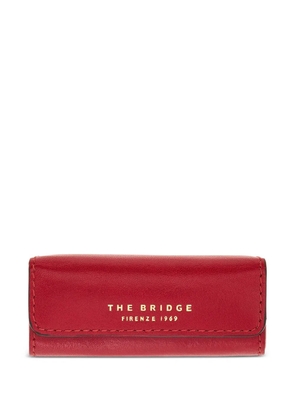 The Bridge logo-print leather lipstick case - Red