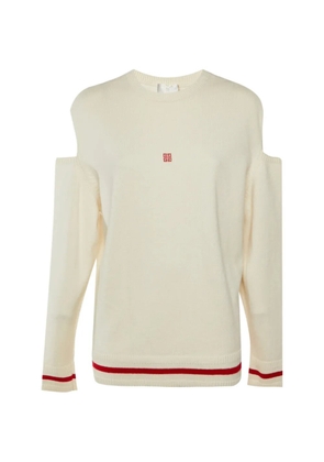 Givenchy Pre-Owned logo intarsia cut-out sweater - Neutrals