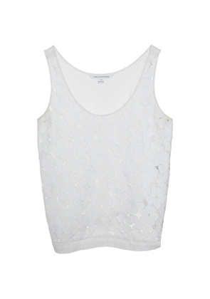 DVF Diane von Furstenberg floral lace tank top - White