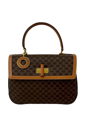 Celine Pre-Owned 1996 Macadam Coated Canvas satchel - Brown