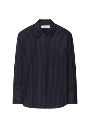Another Tomorrow pinstripe relaxed-fit shirt - Blue