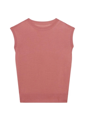 Another Tomorrow featherweight sleeveless top - Pink