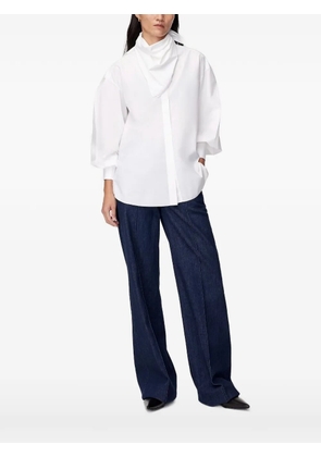 Another Tomorrow detachable bandana blouse - White