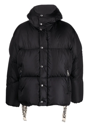 Khrisjoy padded-design hooded jacket - Black