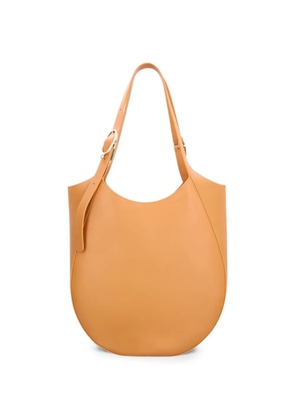 Longchamp large Le Foulonné leather shoulder bag - Brown