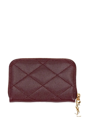 Saint Laurent Cassandre Bijou quilted wallet - Red