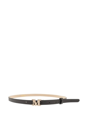 Max Mara Monogram leather belt - Black