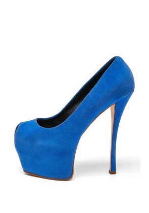 Giuseppe Zanotti Vintage peep-toe platform pumps - Blue