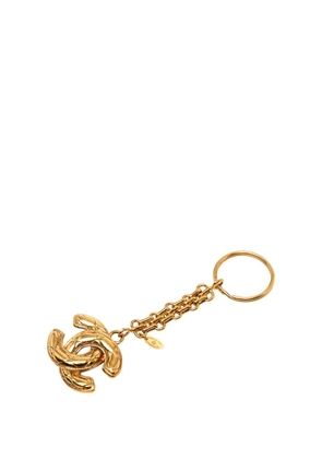 CHANEL Pre-Owned 1970-1980 Gold Plated CC Quilted key chain