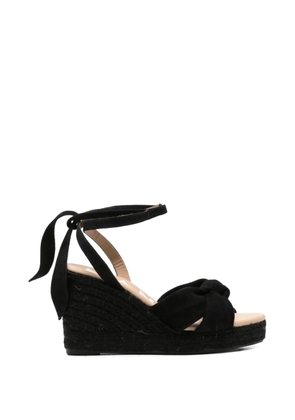 Manebi knot-detail wedge espadrilles - Black