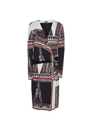 Etro Pre-Owned Paisley faux-wrap dress - Black