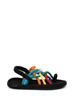 BOHONOMAD interwoven rope sandals - Black
